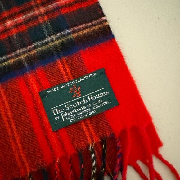 Johnston of Elgin The Scotch House Cashmere Wool Plaid Scarf Holiday - Picture 5 of 9